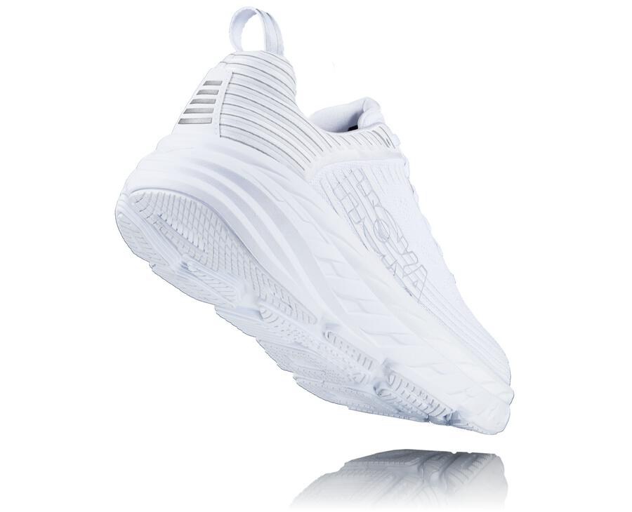 Hoka One One Mens Running Shoes - Bondi 6 - White - KTXN42630